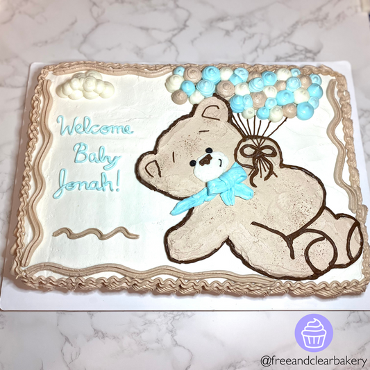 Baby Bear Sheet Cake